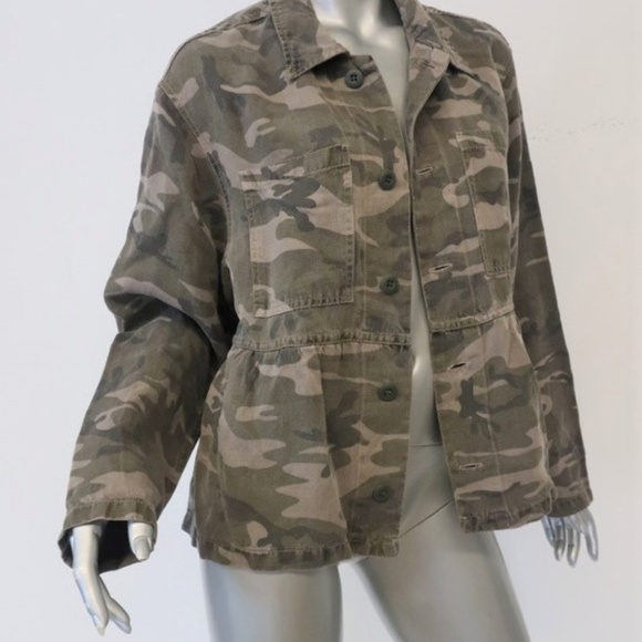 AMO Cropped Rosie Jacket Warm Grey Camo - Picture 3 of 6